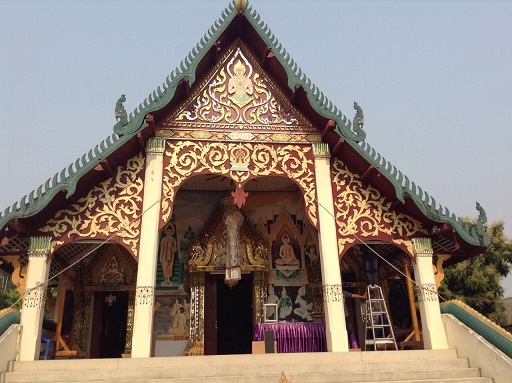 งานระบบเสียงประกาศในศาลาวัดมหาโพธิ์  และชุมชนไกล้วัด จังหวัดน่าน