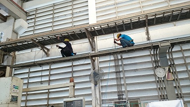 งานเดินสายแลน ใช้สำหรับเครื่อง CNC ,PC ที่โรงงาน SAMU Thailand ในนิคมอมตะนคร